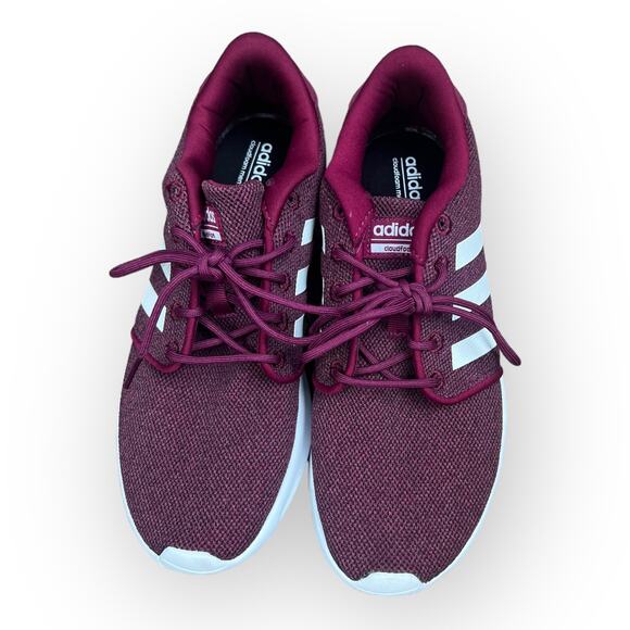 Adidas Cloudfoam QT Racer Running Women's Shoes - Maroon/White - Picture 12 of 16